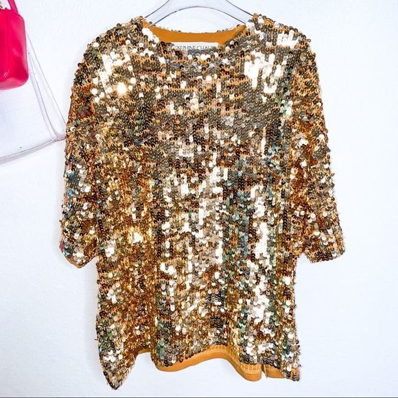 Josephine Chaus Tops - Vintage Josephine Chaus Sequin Top Size L